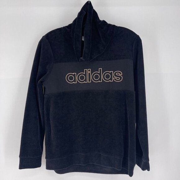 Adidas Girls Size XL/16 Black Fleece Turtleneck Top - Picture 1 of 3